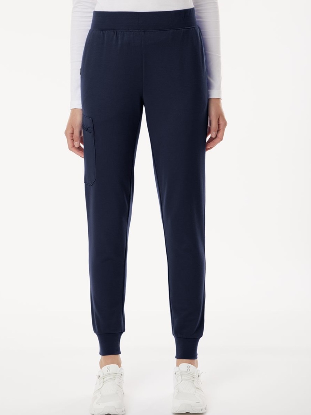 Jaanuu ULTRAsoft “Rubi” Black, Elastic-Drawstring Waist , Scrub Joggers, Sz M